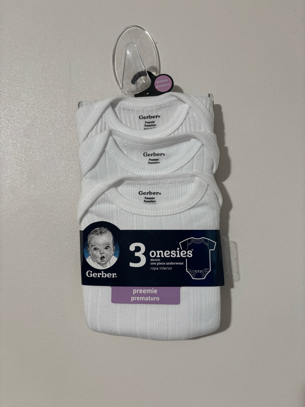 Gerber 3pk Onesies Size Preemie